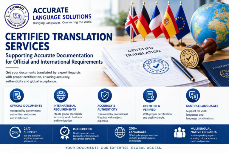 Certified Translation Services: Supporting Accurate Documentation for Official and International Requirements