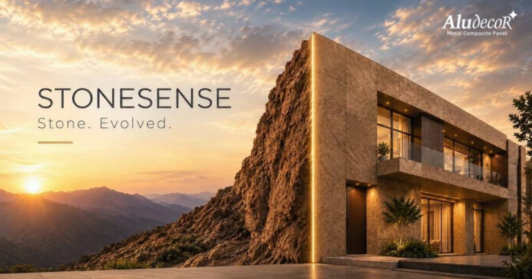 Aludecor Redefines Modern Architecture with the Launch of STONESENSE: An Engineered Stone-Finish Surface System