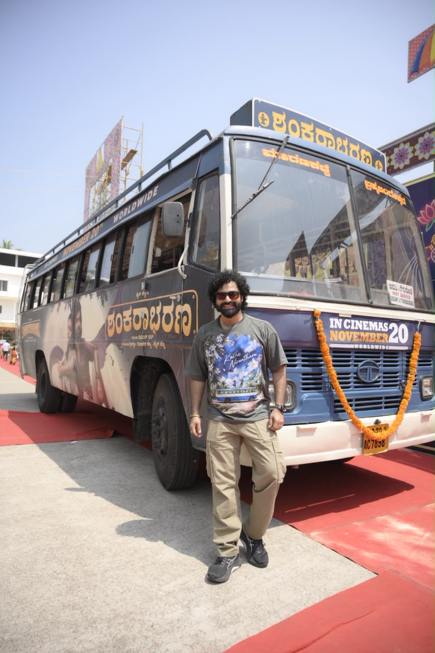 Shine Shetty Hits the Road in the ‘Shankarabharanna’ Bus to Promote the Film Across Karnataka!