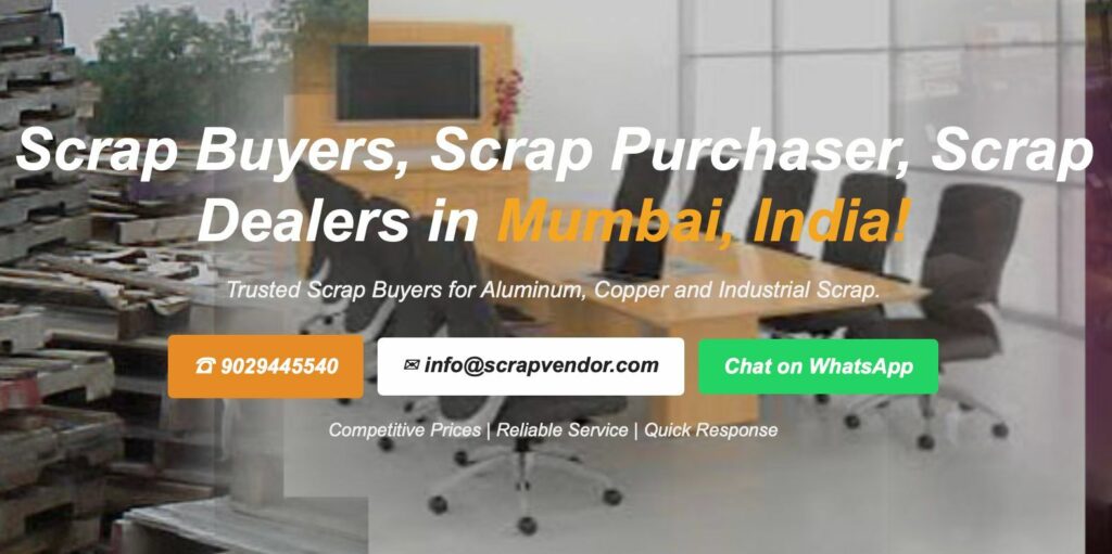Scrap Vendor Handles Industrial Scrap, E-Waste and Office Clearance in Mumbai